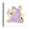 Happy Easter Floral Bunny 16" x 16" Canvas Wall Art